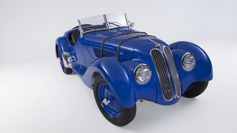 BMW 328 Roadster front 3/4 view from above