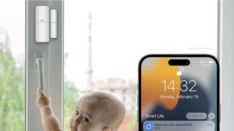 baby trying to open door