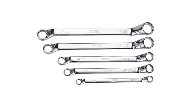 Icon Professional SAE or Metric Offset Box Wrench Set