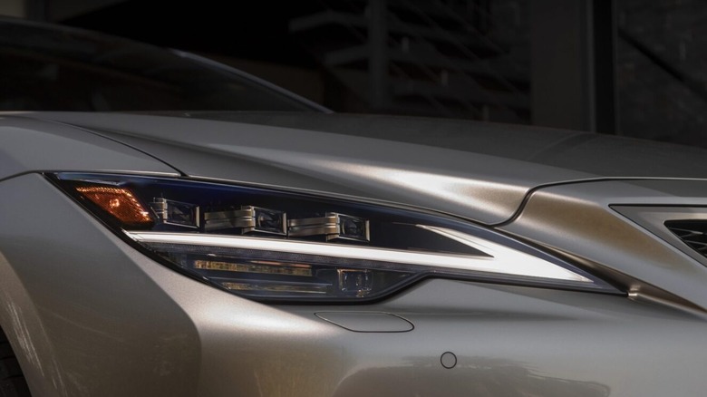 Lexus headlight detail.