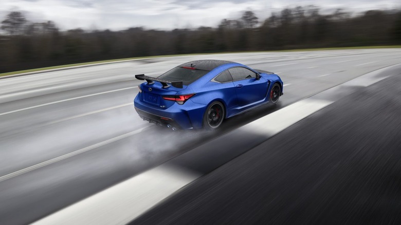 Lexus RC F on a track