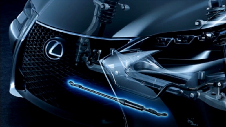 Lexus front performance damper graphic.