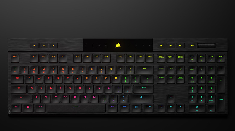 corsair keyboard black background
