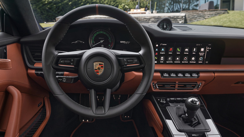 Porsche 911 S/T interior from the driver's seat