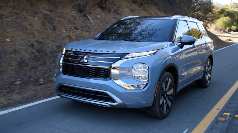 Mitsubishi Outlander on the road