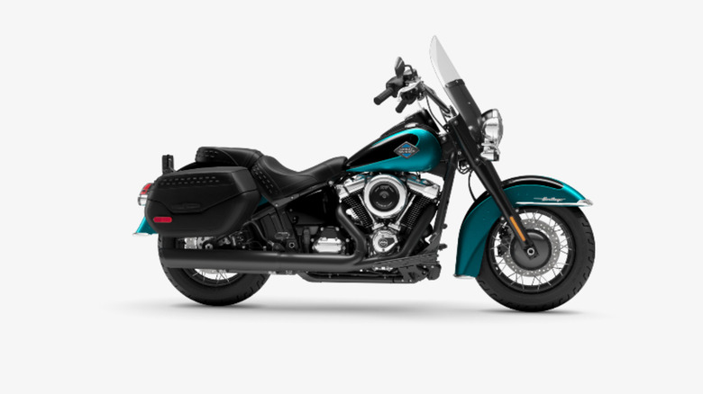 Green and black harley davidson heritage classic promo image