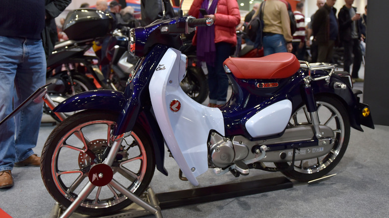 Honda Super Cub 125 on display at auto show
