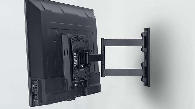 Television on adjustable mount