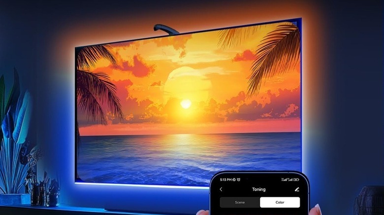 TV with colorful backlight