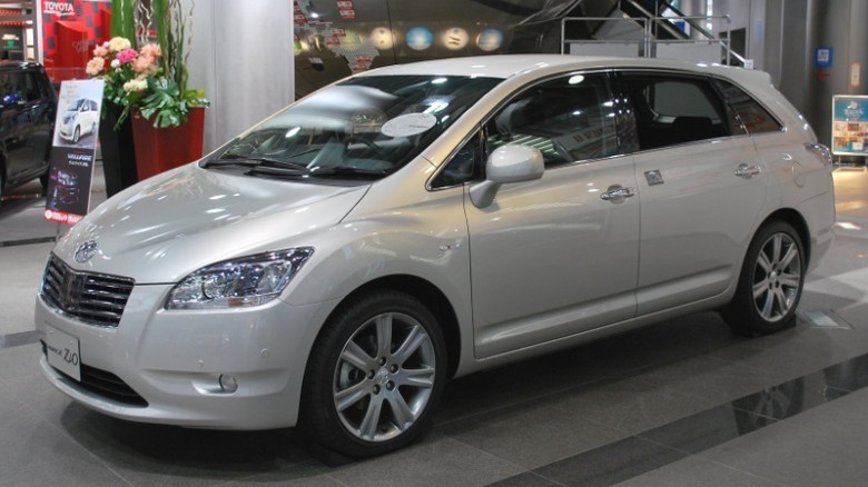 Silver Toyota Mark X ZiO on display