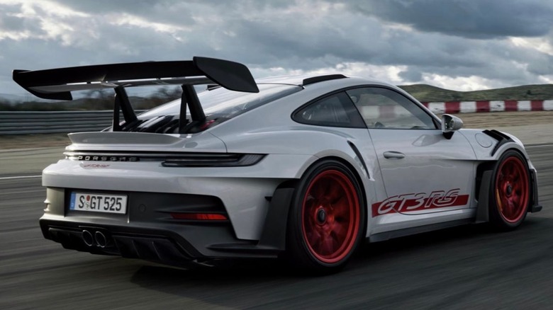 Porsche GT3 RS on a track