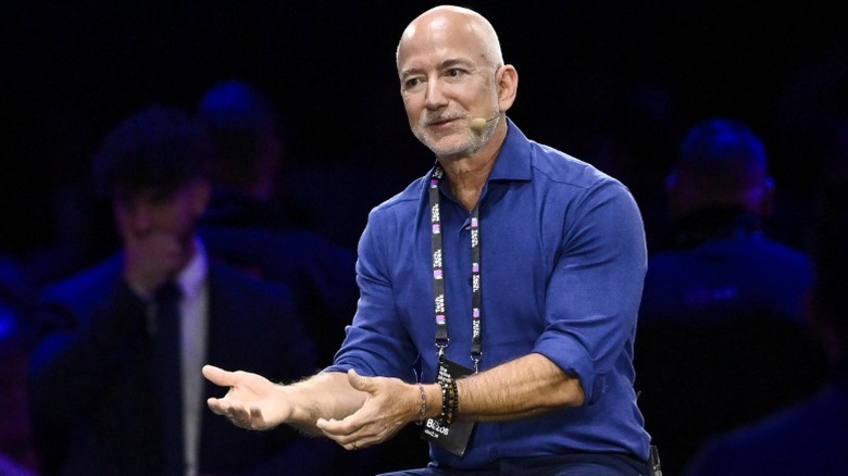 Jeff Bezos speaking at an event