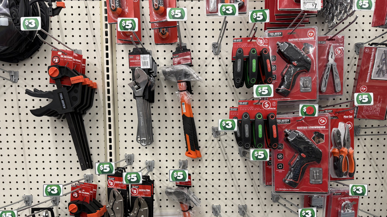 Tools for sale at Dollar Tree