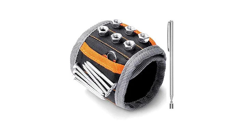Magnetic wristband on white background