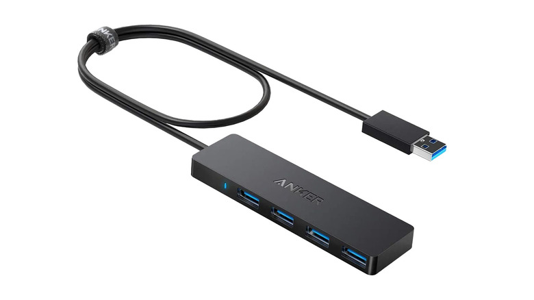A close up of the Anker USB Hub