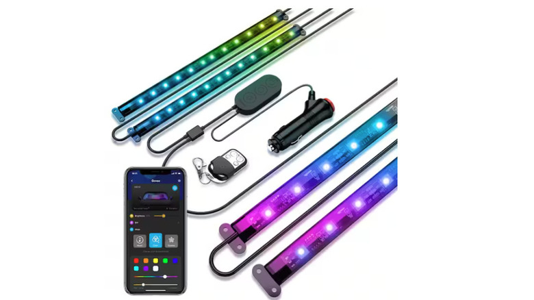 Govee adaptive LED lighting strips on display