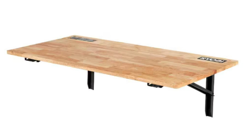 Stowaway Wall-Mounted Workbench on display