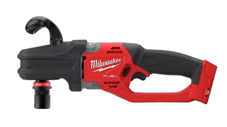 M18 Fuel Hole Hawg Right-Angle Drill on display