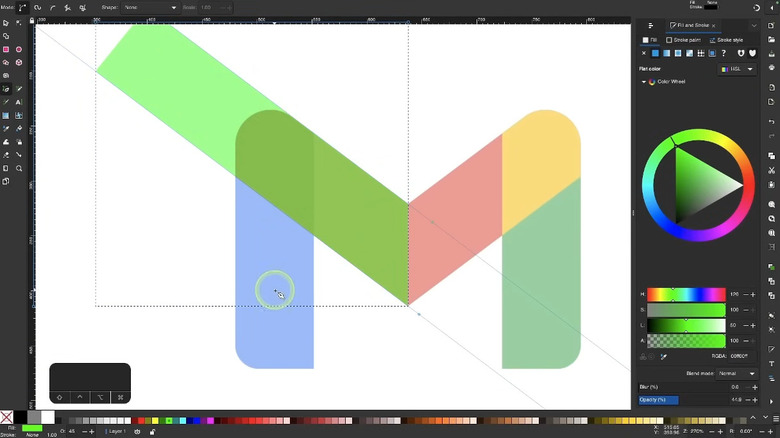 inkscape main window making vectors