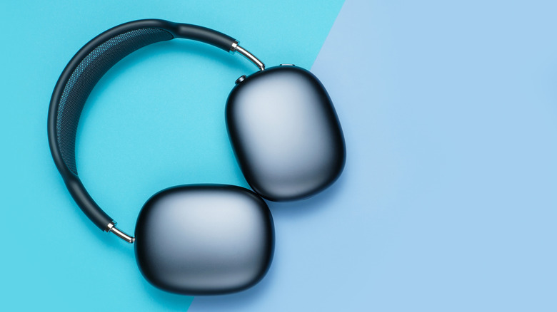 A close up shot of the Apple AirPods Max headphones