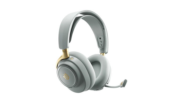 A close up shot of the SteelSeries Arctis Nova Elite headset