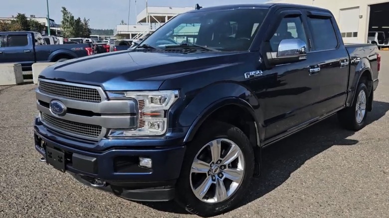 Blue Jeans Metallic F-150 front 3/4