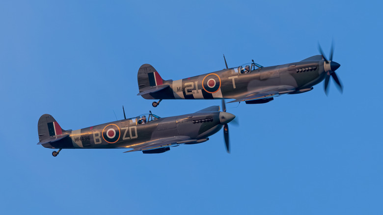 two Supermarine Spitfires