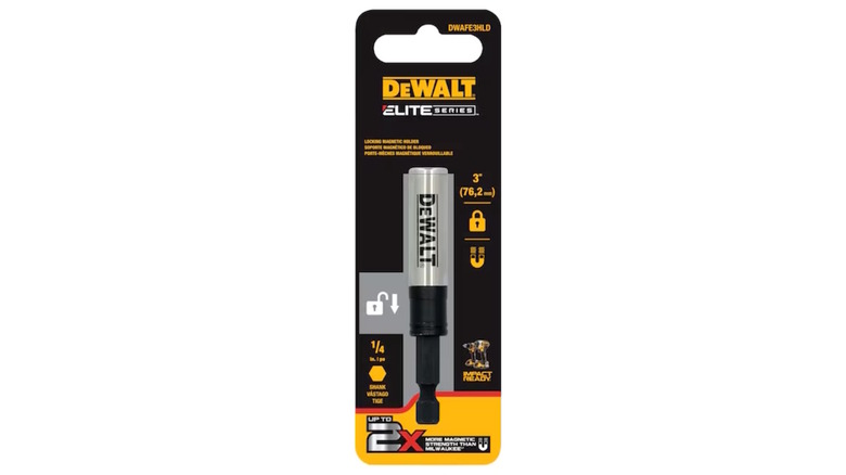 Bit holder in packaging on a white background