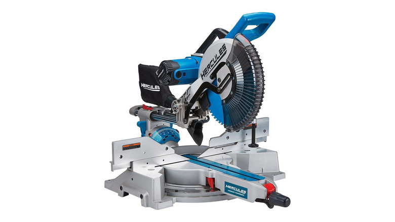 Miter Saw in blue and silver color