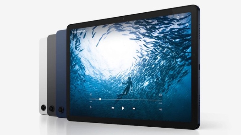 Three Samsung Galaxy A9+ tablets