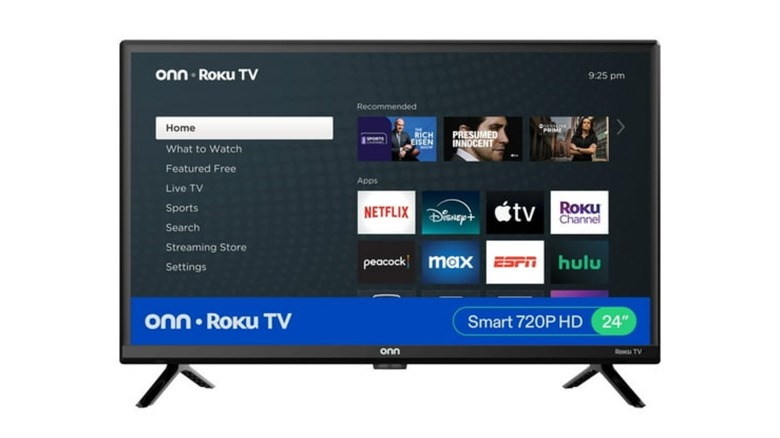 onn 720p TV on display