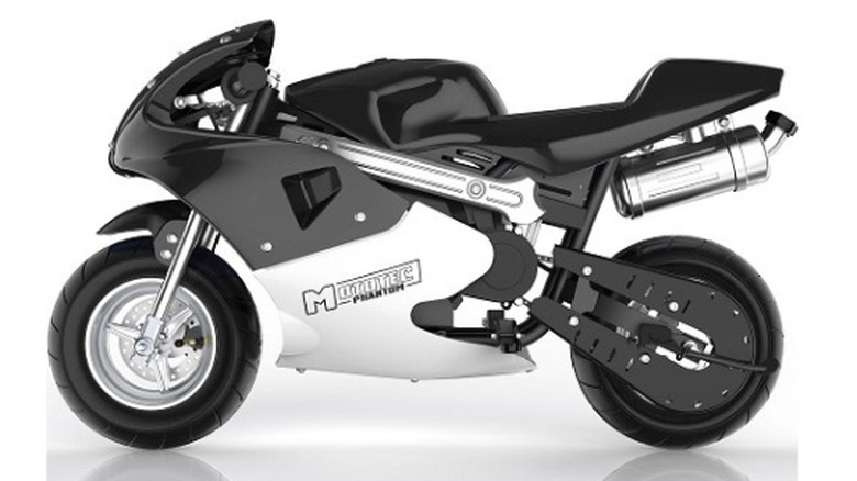 MotoTec GP 49 cc 2‑Stroke on display in black