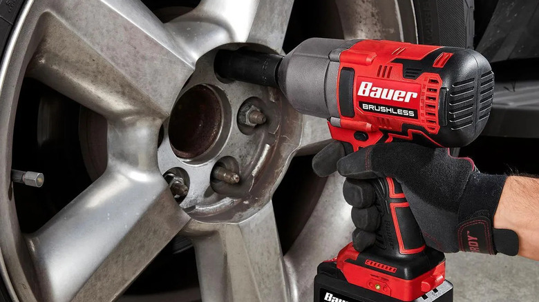 Man using Bauer impact wrench