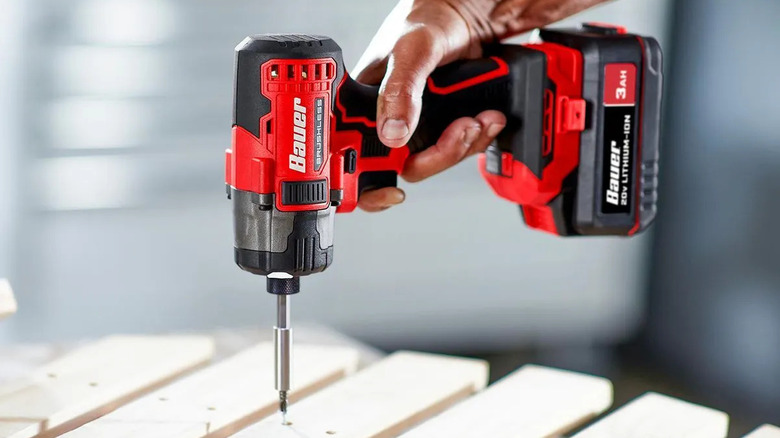 Bauer impact driver in action