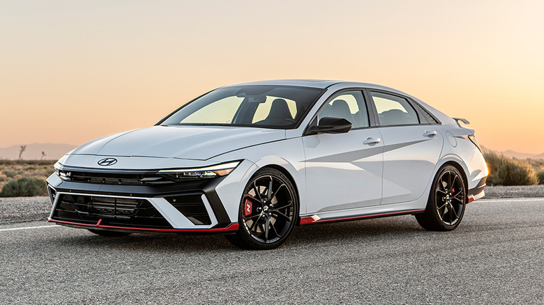 A White 2025 Hyundai Elantra N