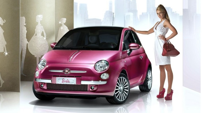 Barbie's 50th anniversary Fiat 500 poster