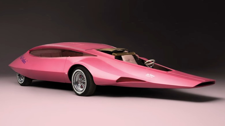 The famous Panthermobile from the cartoon TV series Pink Panther