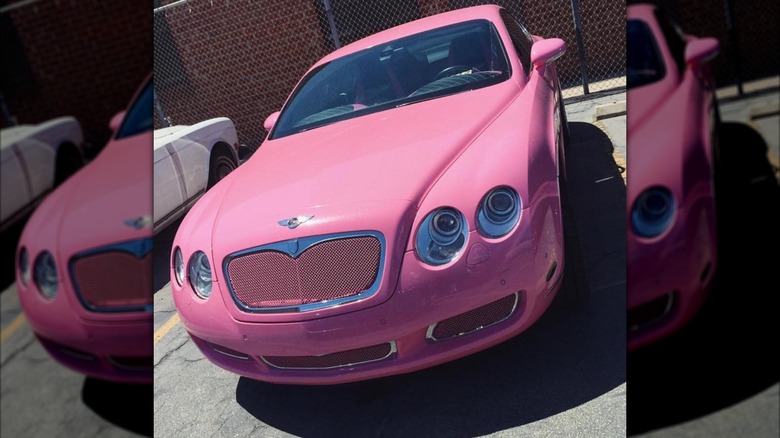 Paris Hilton's pink Bentley Continental GT customized by West Coast Customs