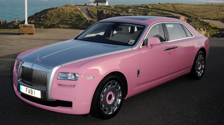 The Pink Rolls Royce Ghost created for Breast Cancer awareness