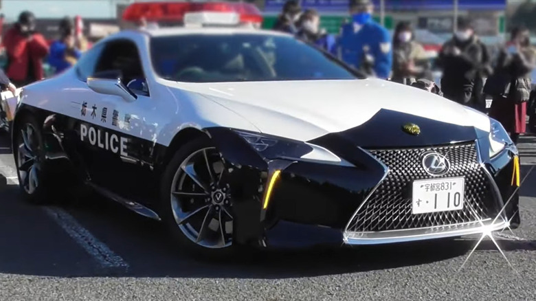 Lexus LC500 patrol car front 3/4