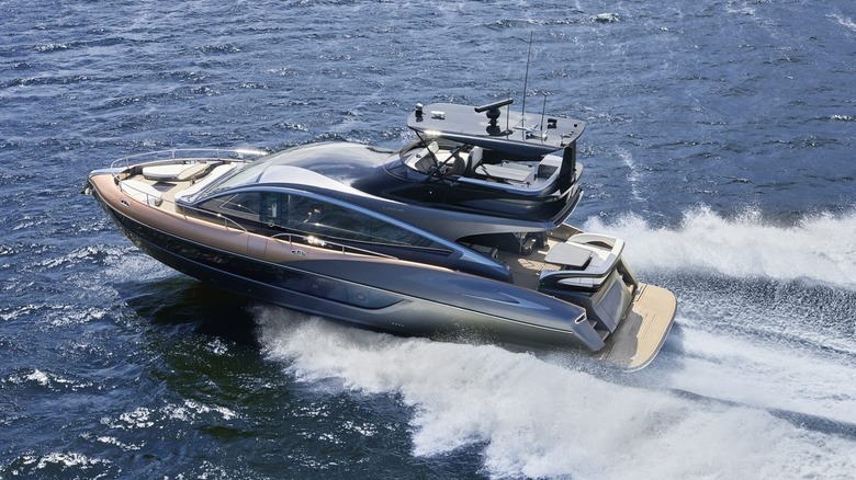 Lexus LY 650 yacht on the water