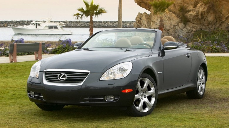 Lexus SC430 Pebble Beach Edition parked on a lawn