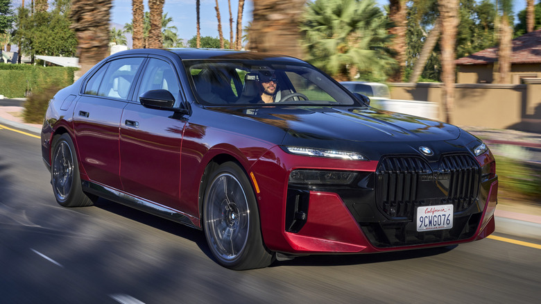 BMW 7-Series on the road in Palm Springs, Florida
