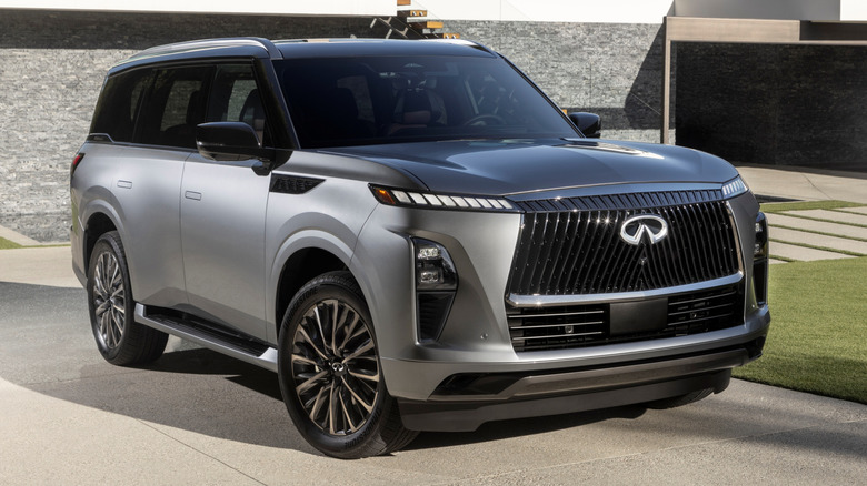 Infiniti QX80 on a driveway