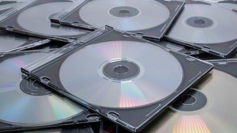 pile of CDs in cases