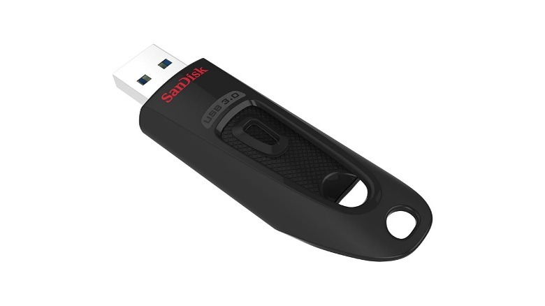 Black USB drive