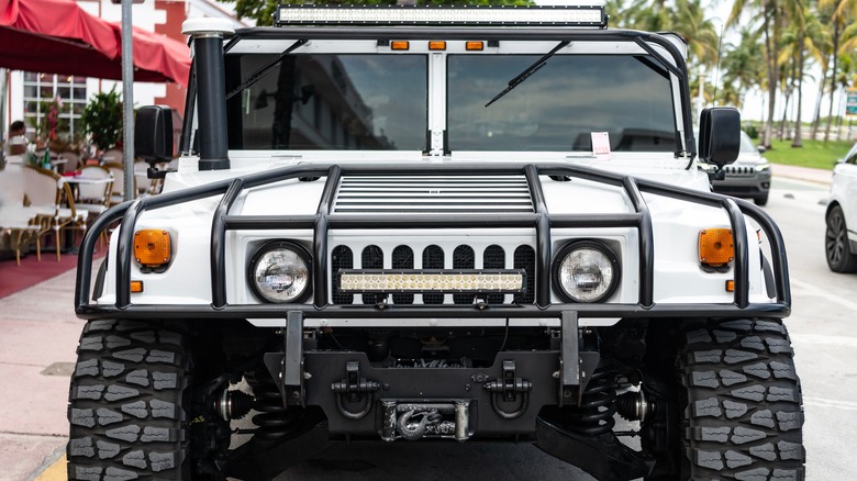 Hummer parked on a street