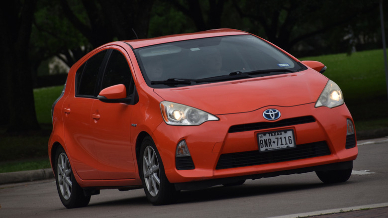 Orange Toyota Prius C