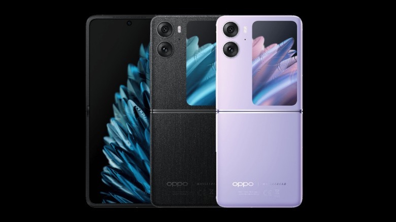 Oppo Find N2 Flip smartphones, 3 colors side by side