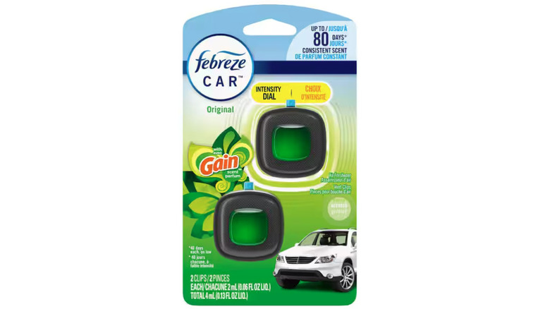 Febreze Gain Car Scent 2-Pack on display